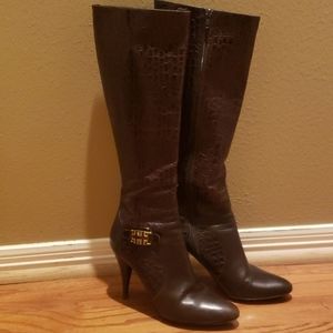Cole Haan snakeskin boots